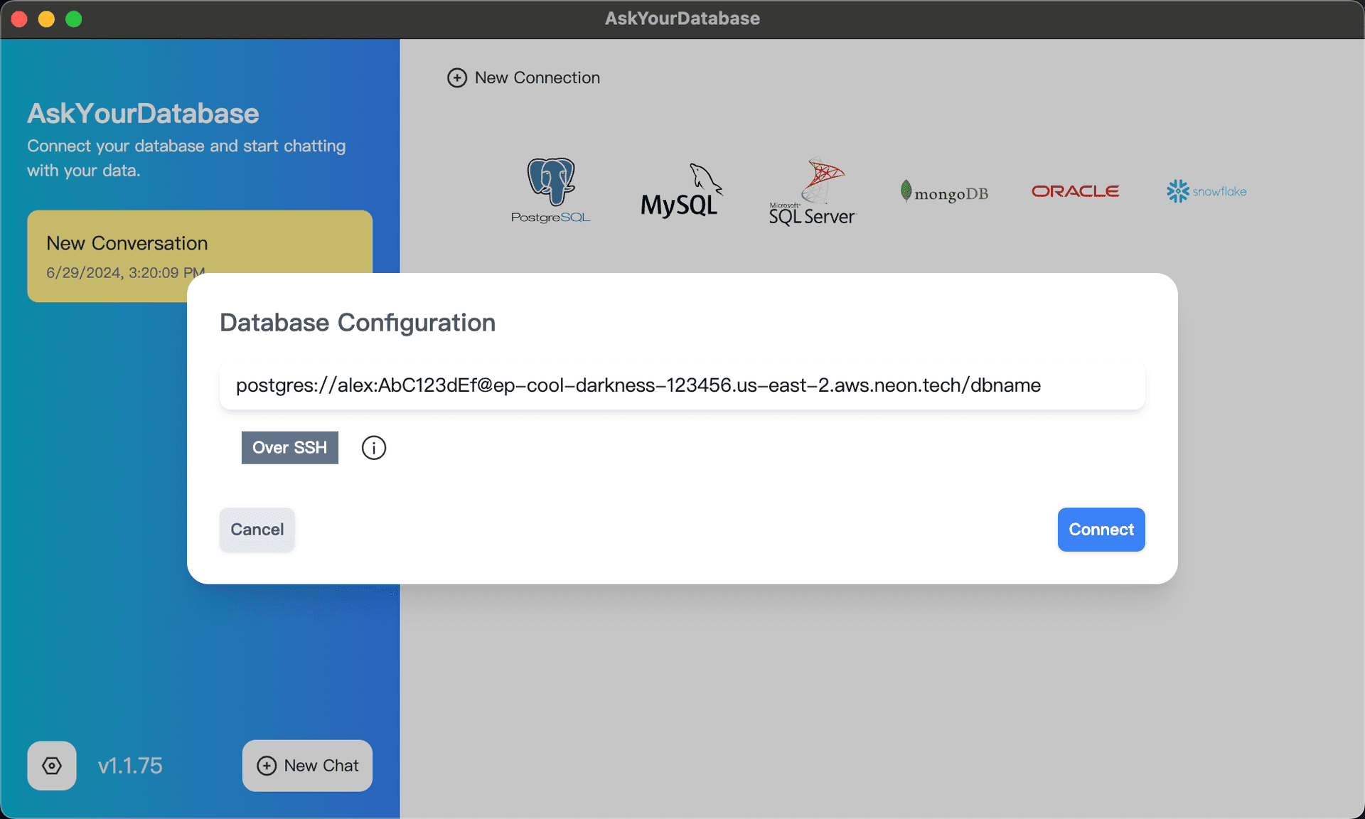 Connect to AskYourDatabase